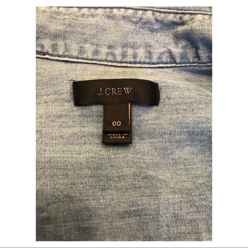 J.Crew Always Chambray Denim Shirt 00 XS - Picture 7 of 7